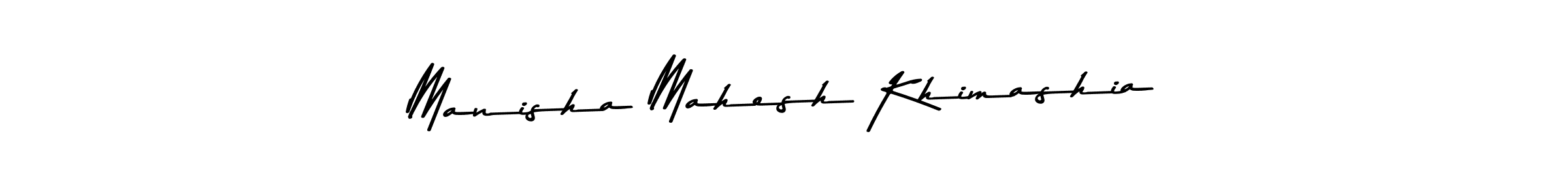 Design your own signature with our free online signature maker. With this signature software, you can create a handwritten (Asem Kandis PERSONAL USE) signature for name Manisha Mahesh Khimashia. Manisha Mahesh Khimashia signature style 9 images and pictures png