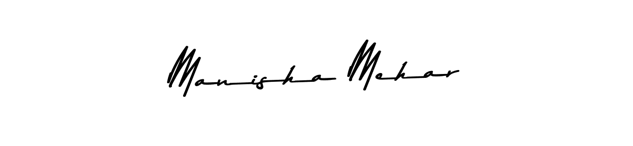 How to make Manisha Mehar signature? Asem Kandis PERSONAL USE is a professional autograph style. Create handwritten signature for Manisha Mehar name. Manisha Mehar signature style 9 images and pictures png