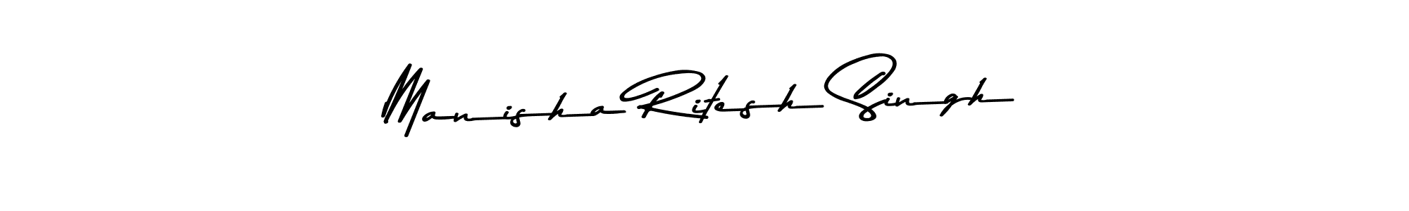Also You can easily find your signature by using the search form. We will create Manisha Ritesh Singh name handwritten signature images for you free of cost using Asem Kandis PERSONAL USE sign style. Manisha Ritesh Singh signature style 9 images and pictures png