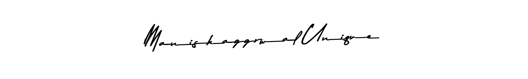 Create a beautiful signature design for name Manishaggrwal Unique. With this signature (Asem Kandis PERSONAL USE) fonts, you can make a handwritten signature for free. Manishaggrwal Unique signature style 9 images and pictures png