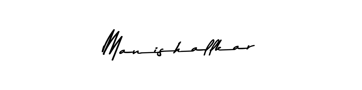 How to make Manishallkar name signature. Use Asem Kandis PERSONAL USE style for creating short signs online. This is the latest handwritten sign. Manishallkar signature style 9 images and pictures png