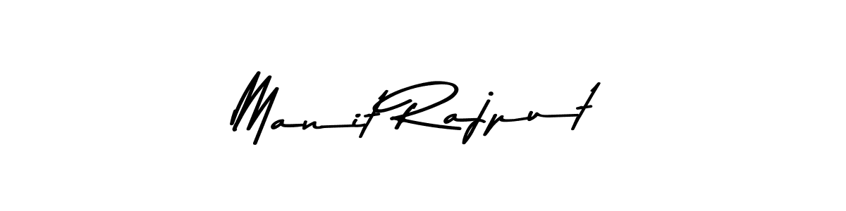 Create a beautiful signature design for name Manit Rajput. With this signature (Asem Kandis PERSONAL USE) fonts, you can make a handwritten signature for free. Manit Rajput signature style 9 images and pictures png