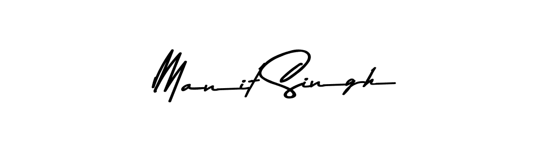 Create a beautiful signature design for name Manit Singh. With this signature (Asem Kandis PERSONAL USE) fonts, you can make a handwritten signature for free. Manit Singh signature style 9 images and pictures png