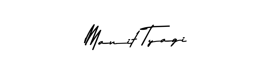 Create a beautiful signature design for name Manit Tyagi. With this signature (Asem Kandis PERSONAL USE) fonts, you can make a handwritten signature for free. Manit Tyagi signature style 9 images and pictures png