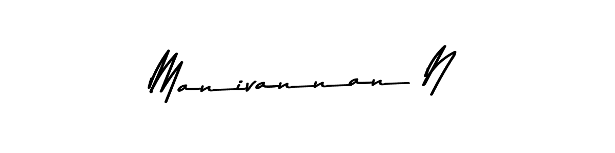 Create a beautiful signature design for name Manivannan N. With this signature (Asem Kandis PERSONAL USE) fonts, you can make a handwritten signature for free. Manivannan N signature style 9 images and pictures png