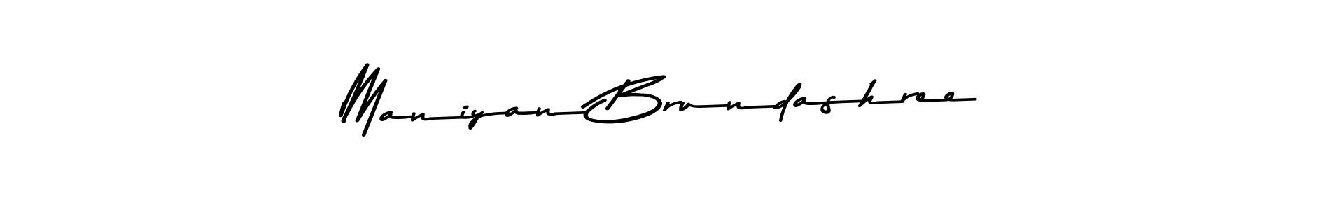 Maniyan Brundashree stylish signature style. Best Handwritten Sign (Asem Kandis PERSONAL USE) for my name. Handwritten Signature Collection Ideas for my name Maniyan Brundashree. Maniyan Brundashree signature style 9 images and pictures png