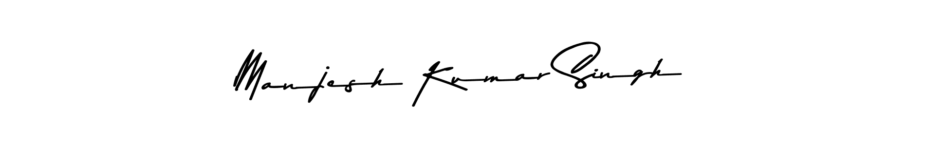 Design your own signature with our free online signature maker. With this signature software, you can create a handwritten (Asem Kandis PERSONAL USE) signature for name Manjesh Kumar Singh. Manjesh Kumar Singh signature style 9 images and pictures png