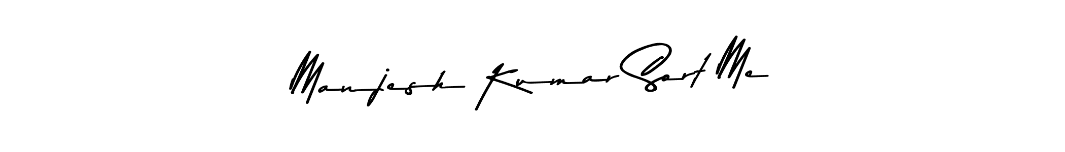 How to make Manjesh Kumar Sort Me name signature. Use Asem Kandis PERSONAL USE style for creating short signs online. This is the latest handwritten sign. Manjesh Kumar Sort Me signature style 9 images and pictures png