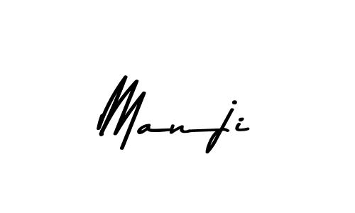 Create a beautiful signature design for name Manji. With this signature (Asem Kandis PERSONAL USE) fonts, you can make a handwritten signature for free. Manji signature style 9 images and pictures png