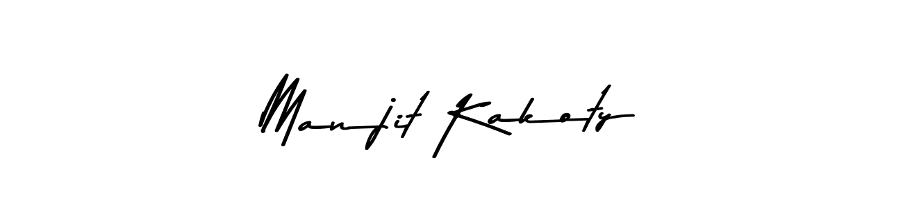 Design your own signature with our free online signature maker. With this signature software, you can create a handwritten (Asem Kandis PERSONAL USE) signature for name Manjit Kakoty. Manjit Kakoty signature style 9 images and pictures png