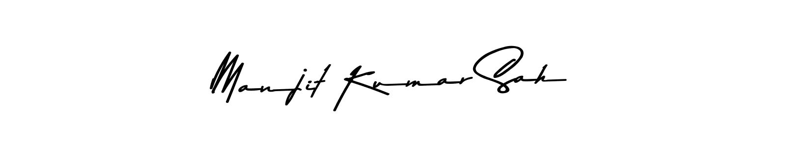 Create a beautiful signature design for name Manjit Kumar Sah. With this signature (Asem Kandis PERSONAL USE) fonts, you can make a handwritten signature for free. Manjit Kumar Sah signature style 9 images and pictures png