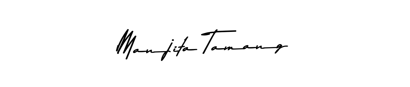 Create a beautiful signature design for name Manjita Tamang. With this signature (Asem Kandis PERSONAL USE) fonts, you can make a handwritten signature for free. Manjita Tamang signature style 9 images and pictures png