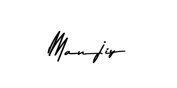 How to make Manjiy name signature. Use Asem Kandis PERSONAL USE style for creating short signs online. This is the latest handwritten sign. Manjiy signature style 9 images and pictures png