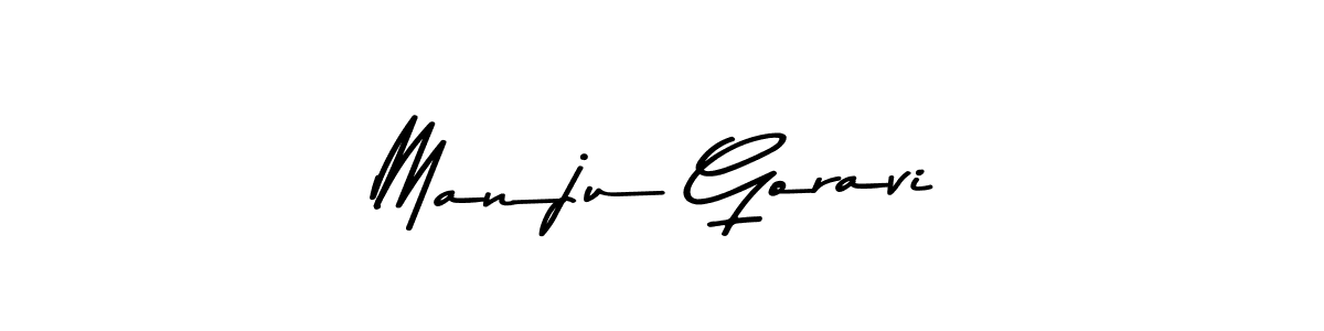 Manju Goravi stylish signature style. Best Handwritten Sign (Asem Kandis PERSONAL USE) for my name. Handwritten Signature Collection Ideas for my name Manju Goravi. Manju Goravi signature style 9 images and pictures png