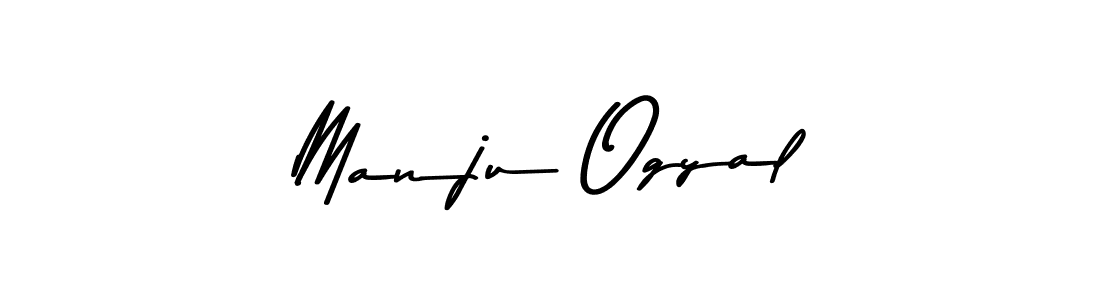 How to make Manju Ogyal name signature. Use Asem Kandis PERSONAL USE style for creating short signs online. This is the latest handwritten sign. Manju Ogyal signature style 9 images and pictures png