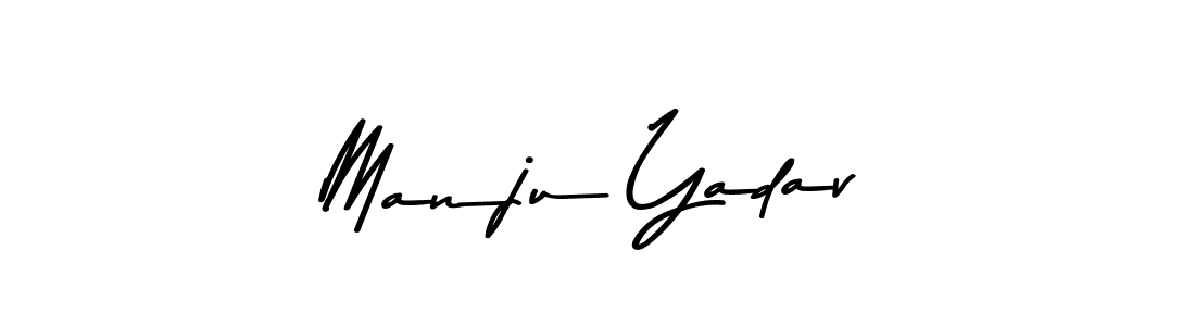 Design your own signature with our free online signature maker. With this signature software, you can create a handwritten (Asem Kandis PERSONAL USE) signature for name Manju Yadav. Manju Yadav signature style 9 images and pictures png