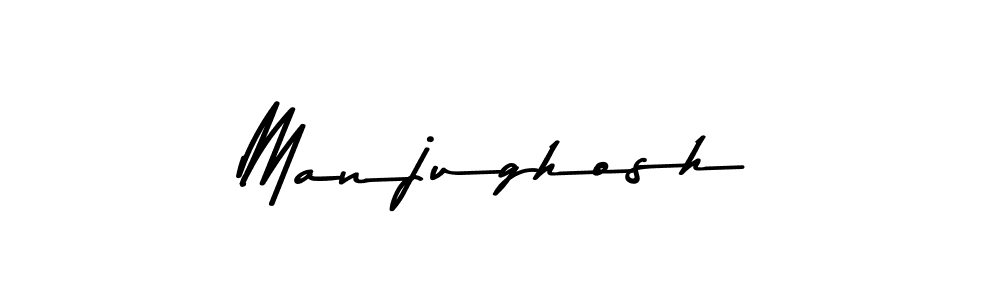 Use a signature maker to create a handwritten signature online. With this signature software, you can design (Asem Kandis PERSONAL USE) your own signature for name Manjughosh. Manjughosh signature style 9 images and pictures png