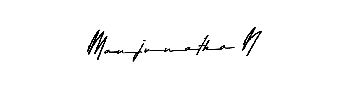Make a beautiful signature design for name Manjunatha N. With this signature (Asem Kandis PERSONAL USE) style, you can create a handwritten signature for free. Manjunatha N signature style 9 images and pictures png