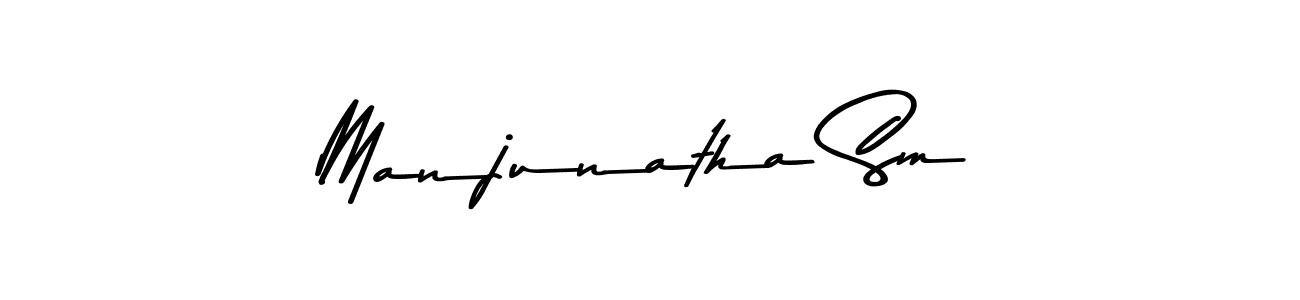 Design your own signature with our free online signature maker. With this signature software, you can create a handwritten (Asem Kandis PERSONAL USE) signature for name Manjunatha Sm. Manjunatha Sm signature style 9 images and pictures png