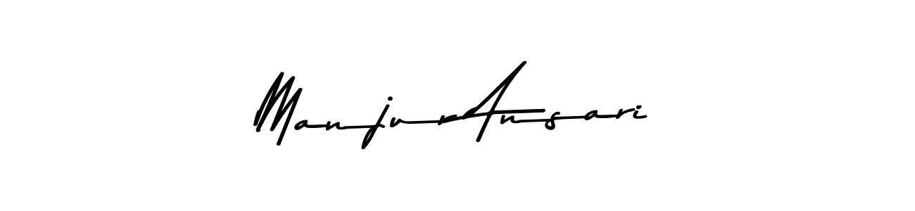 How to make Manjur Ansari signature? Asem Kandis PERSONAL USE is a professional autograph style. Create handwritten signature for Manjur Ansari name. Manjur Ansari signature style 9 images and pictures png