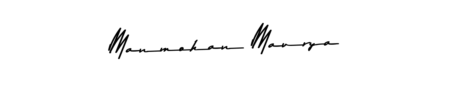 Make a beautiful signature design for name Manmohan Maurya. With this signature (Asem Kandis PERSONAL USE) style, you can create a handwritten signature for free. Manmohan Maurya signature style 9 images and pictures png