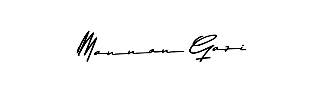 Make a beautiful signature design for name Mannan Gazi. With this signature (Asem Kandis PERSONAL USE) style, you can create a handwritten signature for free. Mannan Gazi signature style 9 images and pictures png