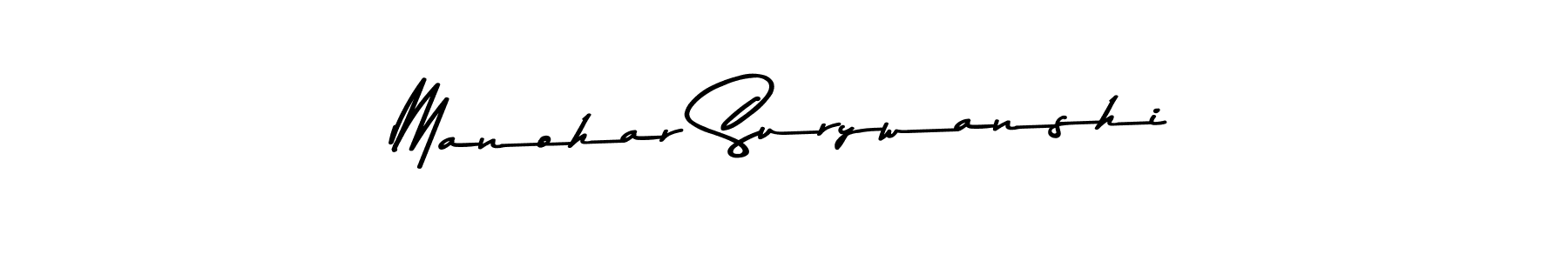 Create a beautiful signature design for name Manohar Surywanshi. With this signature (Asem Kandis PERSONAL USE) fonts, you can make a handwritten signature for free. Manohar Surywanshi signature style 9 images and pictures png