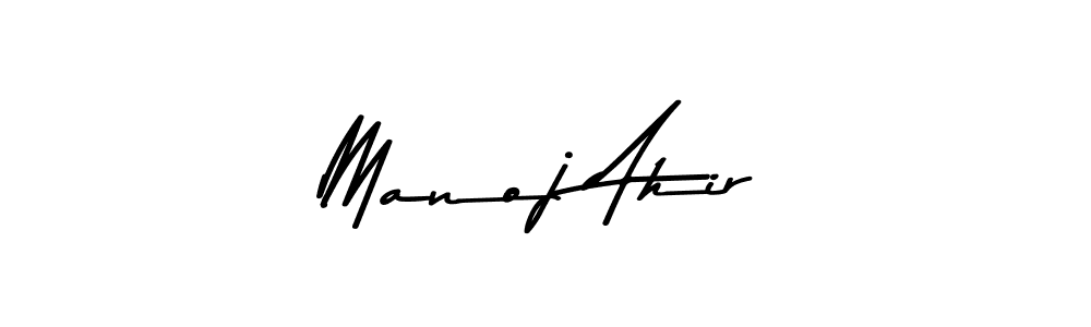 Make a beautiful signature design for name Manoj Ahir. With this signature (Asem Kandis PERSONAL USE) style, you can create a handwritten signature for free. Manoj Ahir signature style 9 images and pictures png