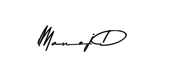 Use a signature maker to create a handwritten signature online. With this signature software, you can design (Asem Kandis PERSONAL USE) your own signature for name Manoj D. Manoj D signature style 9 images and pictures png