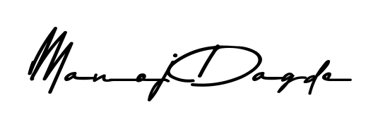 The Asem Kandis PERSONAL USE font transforms the name Manoj Dagde into an executive sign with sharp precision and distinguished character. Manoj Dagde signature style 9 images and pictures png
