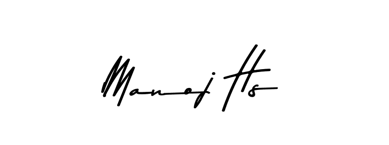 Use a signature maker to create a handwritten signature online. With this signature software, you can design (Asem Kandis PERSONAL USE) your own signature for name Manoj Hs. Manoj Hs signature style 9 images and pictures png