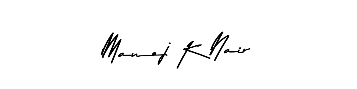 Design your own signature with our free online signature maker. With this signature software, you can create a handwritten (Asem Kandis PERSONAL USE) signature for name Manoj K Nair. Manoj K Nair signature style 9 images and pictures png