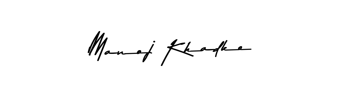 Make a beautiful signature design for name Manoj Khadke. With this signature (Asem Kandis PERSONAL USE) style, you can create a handwritten signature for free. Manoj Khadke signature style 9 images and pictures png