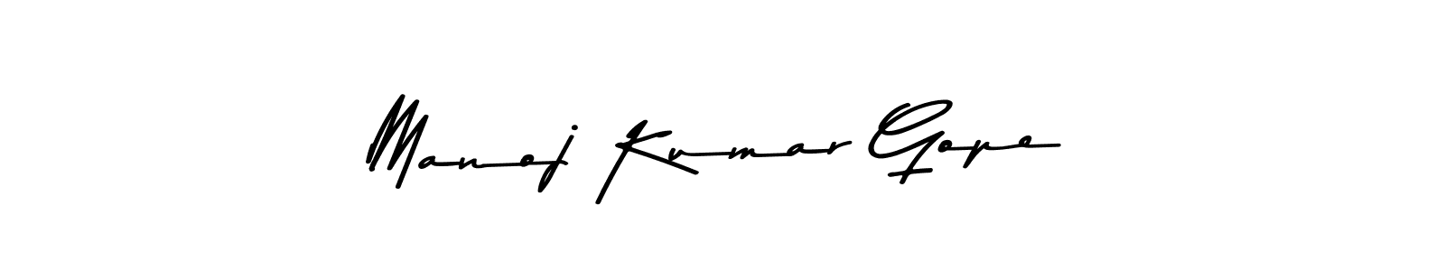 The best way (Asem Kandis PERSONAL USE) to make a short signature is to pick only two or three words in your name. The name Manoj Kumar Gope include a total of six letters. For converting this name. Manoj Kumar Gope signature style 9 images and pictures png