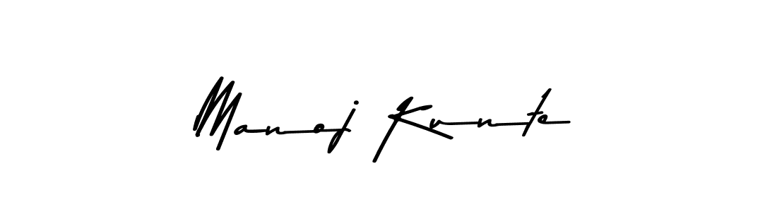 Design your own signature with our free online signature maker. With this signature software, you can create a handwritten (Asem Kandis PERSONAL USE) signature for name Manoj Kunte. Manoj Kunte signature style 9 images and pictures png