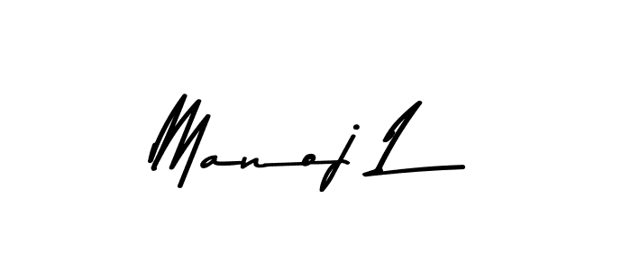 The best way (Asem Kandis PERSONAL USE) to make a short signature is to pick only two or three words in your name. The name Manoj L include a total of six letters. For converting this name. Manoj L signature style 9 images and pictures png