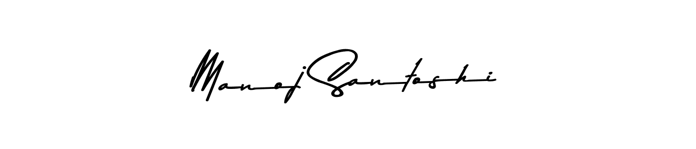 Create a beautiful signature design for name Manoj Santoshi. With this signature (Asem Kandis PERSONAL USE) fonts, you can make a handwritten signature for free. Manoj Santoshi signature style 9 images and pictures png