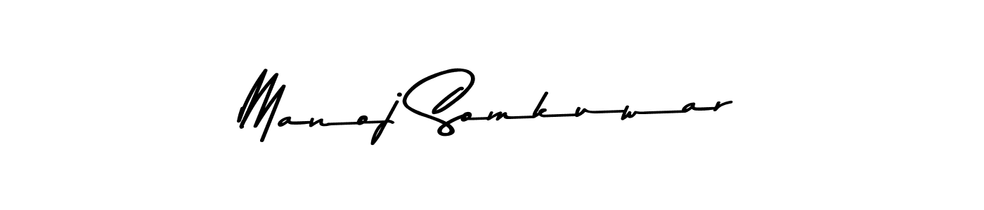 Use a signature maker to create a handwritten signature online. With this signature software, you can design (Asem Kandis PERSONAL USE) your own signature for name Manoj Somkuwar. Manoj Somkuwar signature style 9 images and pictures png