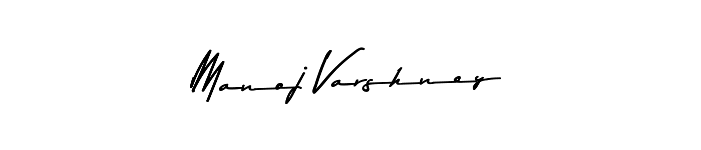 Manoj Varshney stylish signature style. Best Handwritten Sign (Asem Kandis PERSONAL USE) for my name. Handwritten Signature Collection Ideas for my name Manoj Varshney. Manoj Varshney signature style 9 images and pictures png