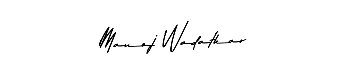 Make a beautiful signature design for name Manoj Wadatkar. With this signature (Asem Kandis PERSONAL USE) style, you can create a handwritten signature for free. Manoj Wadatkar signature style 9 images and pictures png