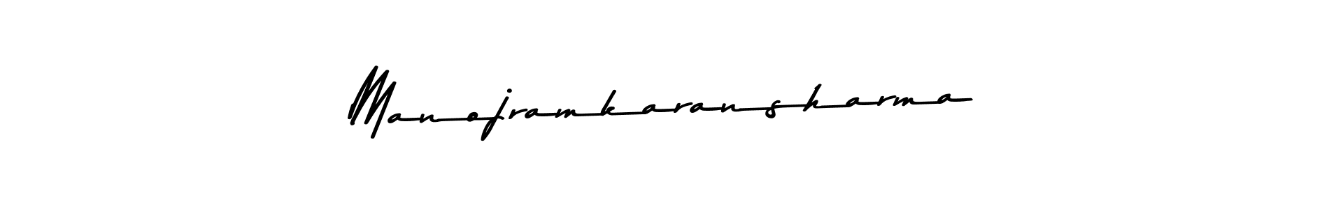 Make a beautiful signature design for name Manojramkaransharma. With this signature (Asem Kandis PERSONAL USE) style, you can create a handwritten signature for free. Manojramkaransharma signature style 9 images and pictures png