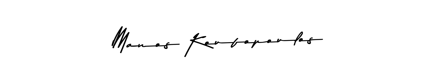 How to make Manos Koufopoulos name signature. Use Asem Kandis PERSONAL USE style for creating short signs online. This is the latest handwritten sign. Manos Koufopoulos signature style 9 images and pictures png