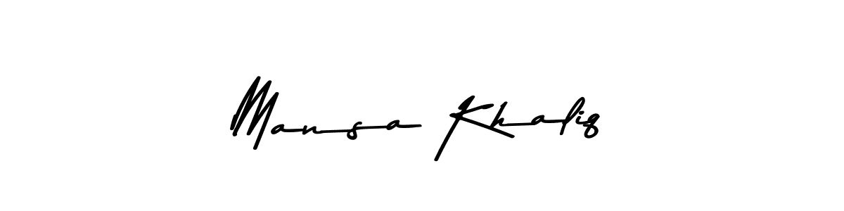 Mansa Khaliq stylish signature style. Best Handwritten Sign (Asem Kandis PERSONAL USE) for my name. Handwritten Signature Collection Ideas for my name Mansa Khaliq. Mansa Khaliq signature style 9 images and pictures png