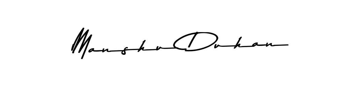 This is the best signature style for the Manshu Duhan name. Also you like these signature font (Asem Kandis PERSONAL USE). Mix name signature. Manshu Duhan signature style 9 images and pictures png