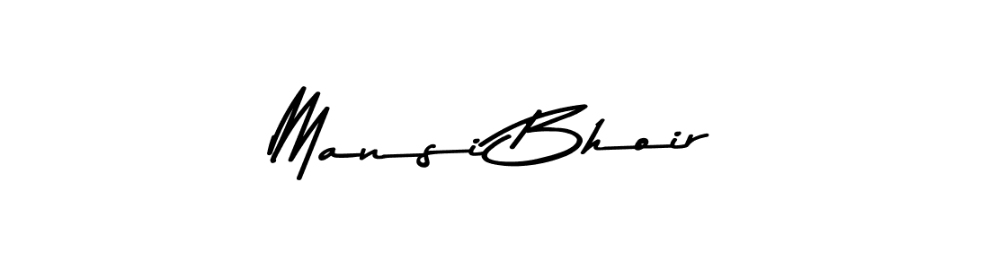 Make a beautiful signature design for name Mansi Bhoir. With this signature (Asem Kandis PERSONAL USE) style, you can create a handwritten signature for free. Mansi Bhoir signature style 9 images and pictures png