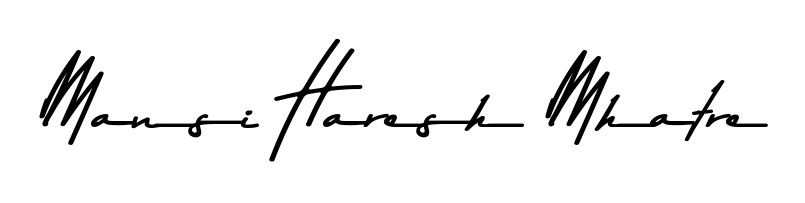 Master the art of signing with Mansi Haresh Mhatre written in fluent Asem Kandis PERSONAL USE script. A great template to practice and refine your handwriting. Mansi Haresh Mhatre signature style 9 images and pictures png