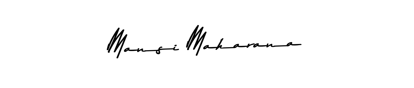 How to make Mansi Maharana name signature. Use Asem Kandis PERSONAL USE style for creating short signs online. This is the latest handwritten sign. Mansi Maharana signature style 9 images and pictures png