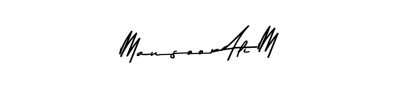 Mansoor Ali M stylish signature style. Best Handwritten Sign (Asem Kandis PERSONAL USE) for my name. Handwritten Signature Collection Ideas for my name Mansoor Ali M. Mansoor Ali M signature style 9 images and pictures png