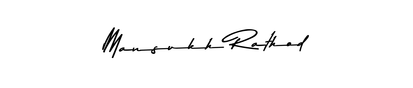 Create a beautiful signature design for name Mansukh Rathod. With this signature (Asem Kandis PERSONAL USE) fonts, you can make a handwritten signature for free. Mansukh Rathod signature style 9 images and pictures png