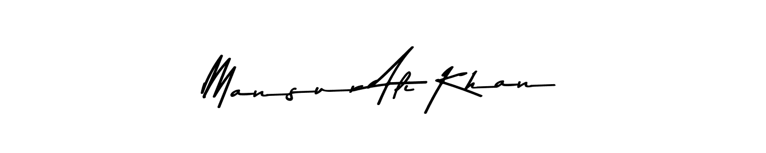 How to make Mansur Ali Khan name signature. Use Asem Kandis PERSONAL USE style for creating short signs online. This is the latest handwritten sign. Mansur Ali Khan signature style 9 images and pictures png